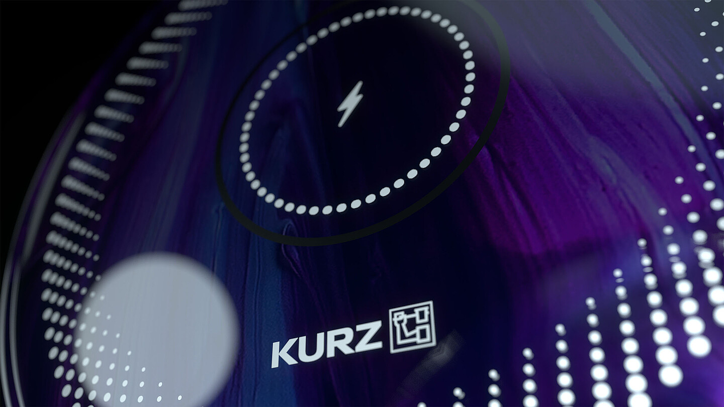 Wallbox with purple background and white structure